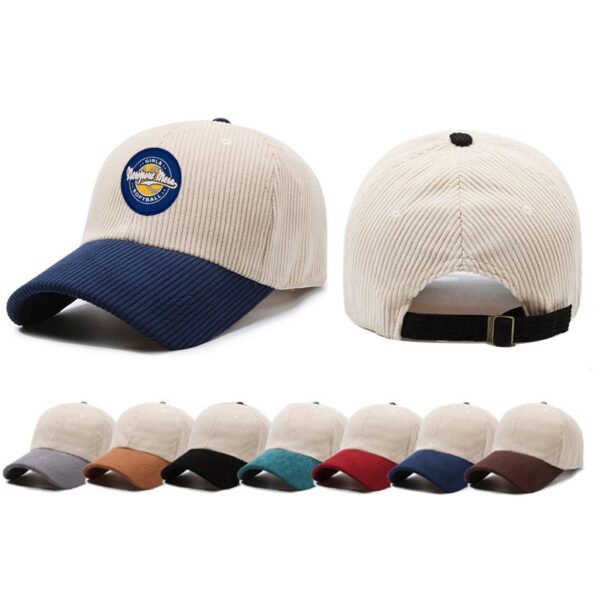 Two-tone Corduroy Cotton Cap/Hat
