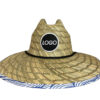 Kids Size Straw Hat w/Full Color Patch & Underneath - MOQ 50