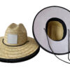 Adjustable Straw Sun Hat with Chin Strap
