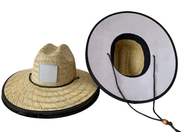 Adjustable Straw Sun Hat with Chin Strap