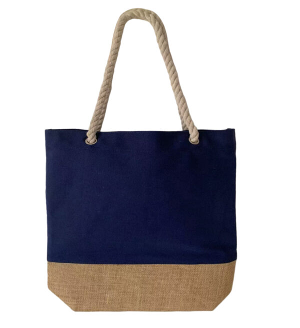 Spacious Jute Canvas Tote Bag for Beach and Daily Use