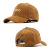 Adjustable Corduroy Baseball Cap with Strap Closure