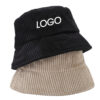 Stylish Corduroy Sun Protection Bucket Hat