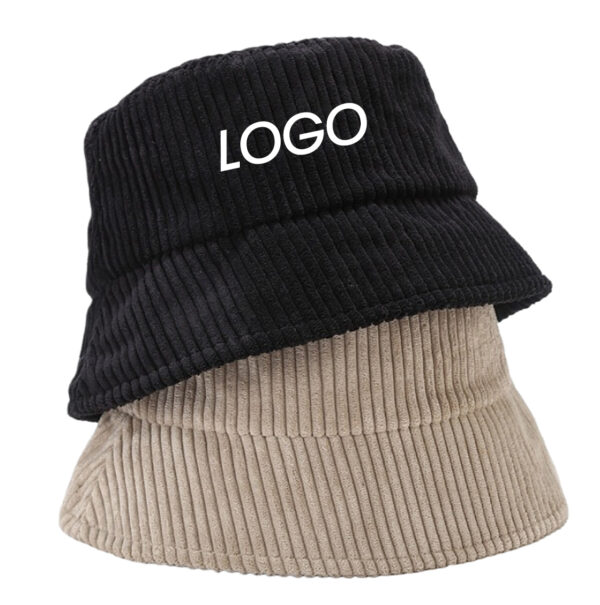 Stylish Corduroy Sun Protection Bucket Hat