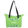 Spacious Beach Tote Bag with Mesh Compartments and Secure Zipper